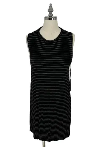 Michael Lauren ML Dress Women’s Black Striped XS Birch Sleveless Dres