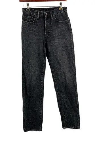 Acne Studios Womens Jeans Black Wash 5 Pocket Button Fly Straight Size 24