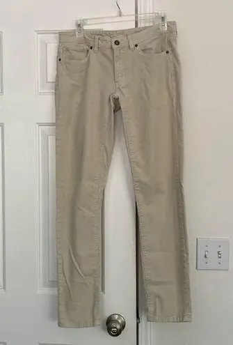 Patagonia  straight leg cream corduroy pants.