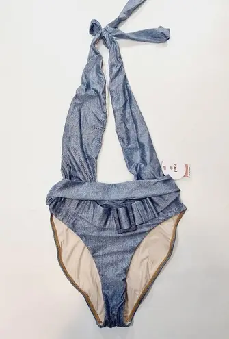 PQ Belted Alex One Piece in Indie Sky Large Blue