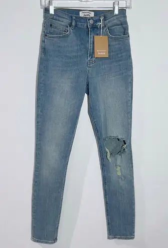 Reformation Harper High Rise Skinny Jeans In Cyprus Destroyed Size 24