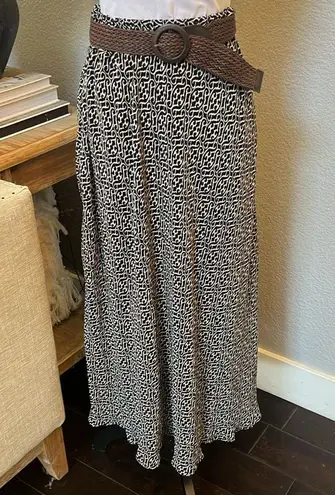 Ny Collection Chiffon Lined Belted Maxi Skirt Size Petite Medium