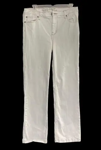 Matilda Jane GOOD HART Windsor Straight Crop Size 10 White Jeans Inseam:26”