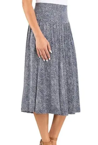 Hilary Radley  Midi Length Polka Dot Skirt Stretchy‎ waistband