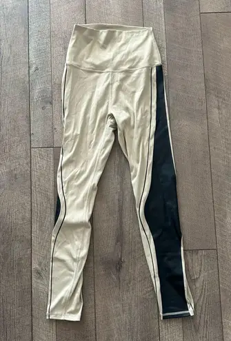 We Wore What Ultra High Rise Legging in Pale Khaki & Black