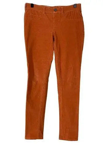 Pilcro and the Letterpress Anthropologie Orange Serif Corduroy Pants - Size 26