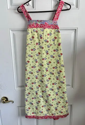 Vintage y2k Hanna Andersson Womens Floral Pinafore Dress size 10