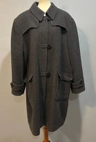 Gloria Vanderbilt VINTAGE 90s GRAY WOOL COAT, Women's Size 2XL
