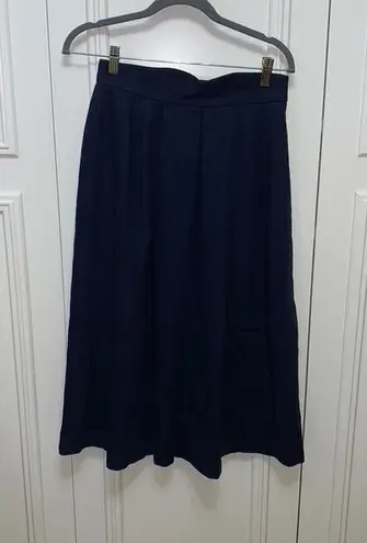 Vintage JBJ Sportswear Women's Navy Midi Skirt Size 8 Lined Casual Blue