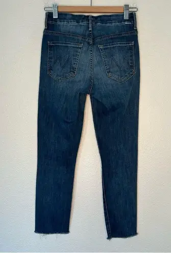 Mother High Waisted Looker Ankle Fray jeans Not Rough Enough 26 Blue