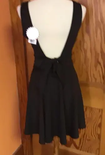 Soprano NWT  Black Plunging Sexy Fit & Flare Dress