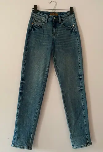 Judy Blue Boyfriend Fit Jeans Medium Wash Stretchy Mid Rise Women's size 1 / 25 - Image 1