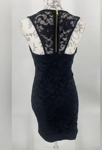 None Black lace cutout mini dress, bodycon, sleeveless size‎ large