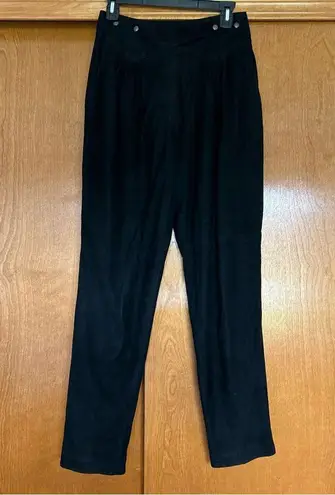 Bart by Sibylle Lyn Canada Suede Black Straight Leg Tapered Pants Rodeo Western Size M
