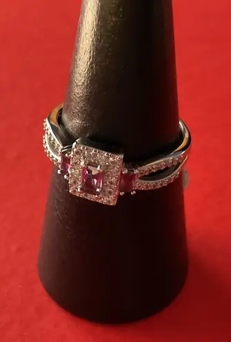 Bomb Party RBP5537 “The Sterling Club” Amethyst CZ .925 SSS Size 11 Ring NWOT