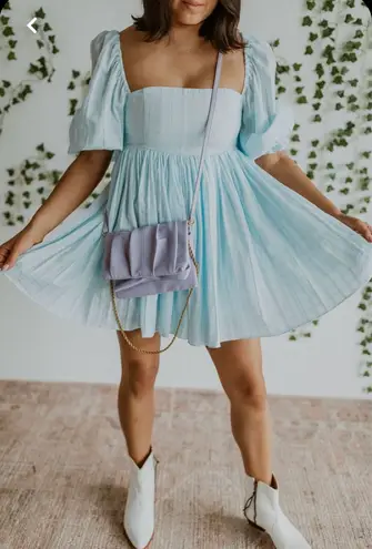 Mabel Square Neck, Fit And Flare Mini Dress