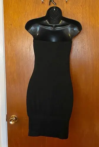 Fashion Magazine  Black Strapless Dress with Beaded Front Accent