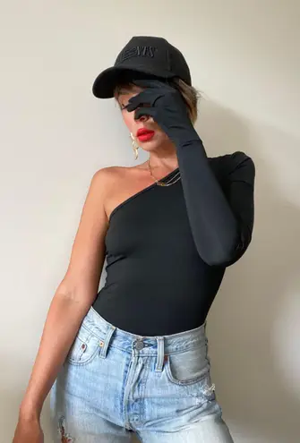 Kristinas Kloset One Shoulder Glove Bodysuit