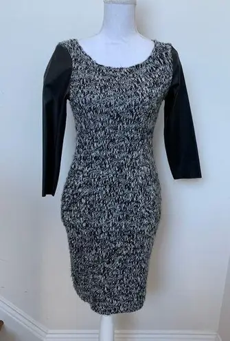 Zara Knit Sz S Womens Dress Colors Black/white/gre Black