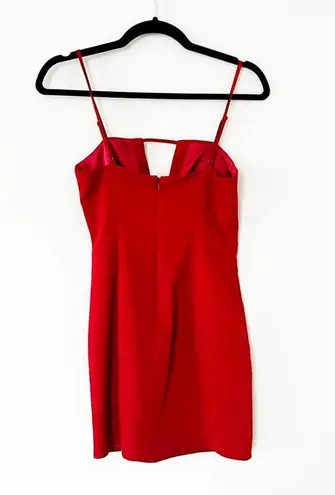 Michael Costello X Revolve Havana Deep Red Mini Dress Size XS