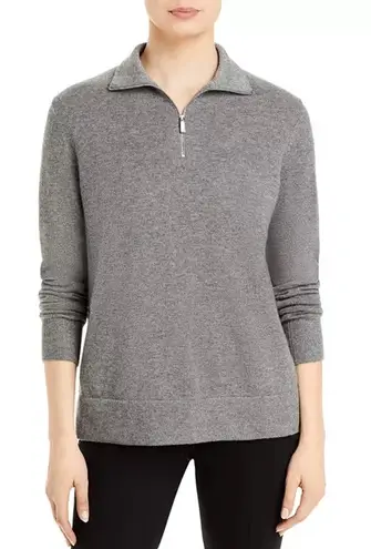 Lafayette 148 New York Half Zip Funnel Neck Sweater