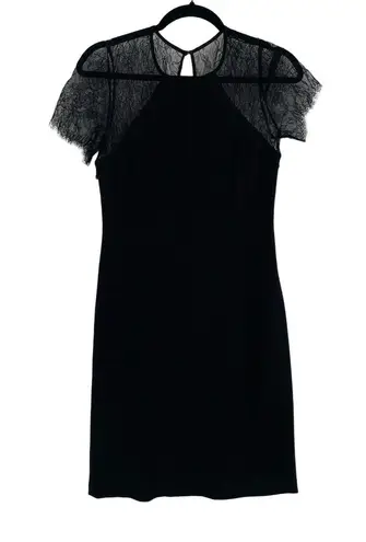Catherine Malandrino Women's Black Lace Keyhole Cocktail Dress Dress Size 2