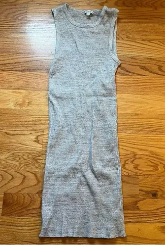 James Perse Standard Crewneck Rib Tunic Dress in Heather Grey size 1 / small
