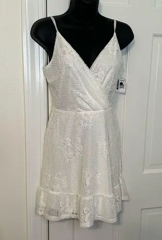 Speechless  White Crochet Spaghetti Strap Dress Size XS NWOT