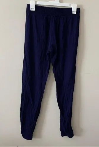 Monrow Blue Crepe Pull On Pants Rayon Jogger