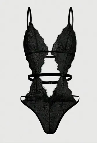 Boutique Black, Hollow & Strap, Teddies, Lingerie Set