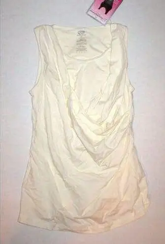 New NWT Womens Marika Bra Top Tank Yoga Pilates XS Off White Shape Tummy Control