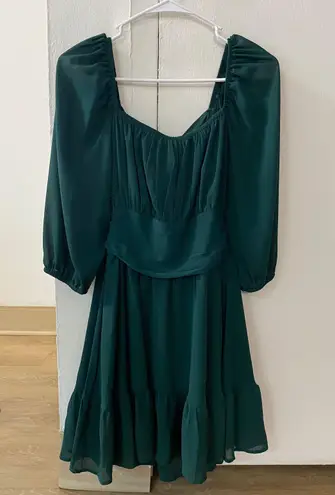 Tie Back Dress Green