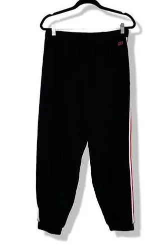 Tommy Hilfiger  Sport women's black cotton blend side stripe sweatpant joggers