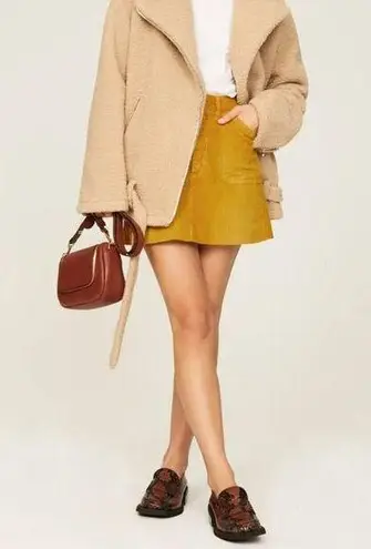 RE/DONE Women's Size 29 Mustard Yellow Corduroy 70s Style Mini Skirt