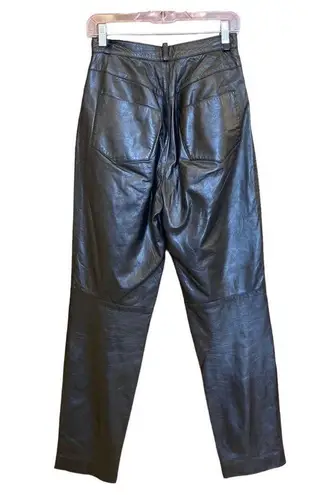 St. John COLLECTION Leather Pants Black Size 6 Marie Gray