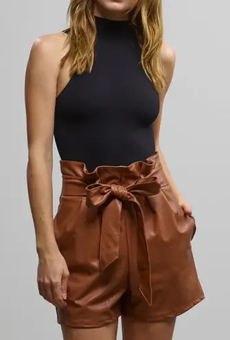 Commando Faux Leather High Waist Shorts Size XS