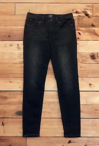 J.Crew  9” High-Rise Skinny Jeans Size 28 black distressed wash ultra soft denim