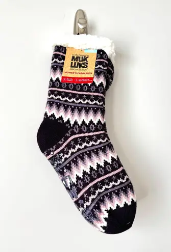 Muk Luks Womens Cabin Socks NWT Purple Mauve OSFM
