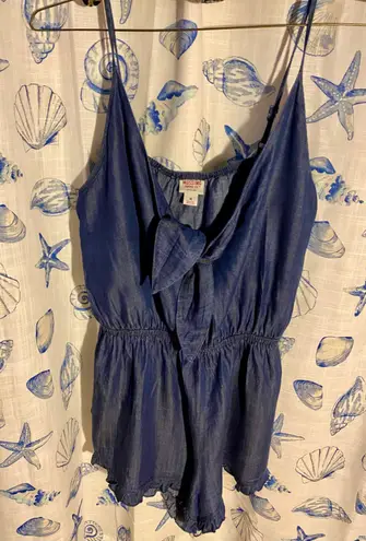 Mossimo Denim Romper Jean Material Dark Blue For Women. 