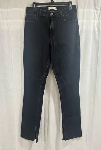 Abercrombie & Fitch NWOT  Black Curve Love Split Hem Skinny High Rise