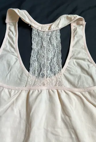 Marilyn Monroe Intimates Pale Blush Pink Racerback Tank With Lace Details SizeXL