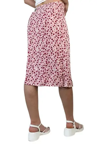 Christopher & Banks Vintage 90s Pink Reversible Floral Skirt