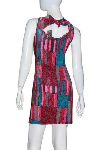 Papillon Dress NWT SZ Small Purple Pink Multicolored Sleeveless Back Cutout b40