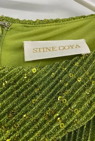 Stine Goya Denise Green Sequined Long Sleeve Top Size XS