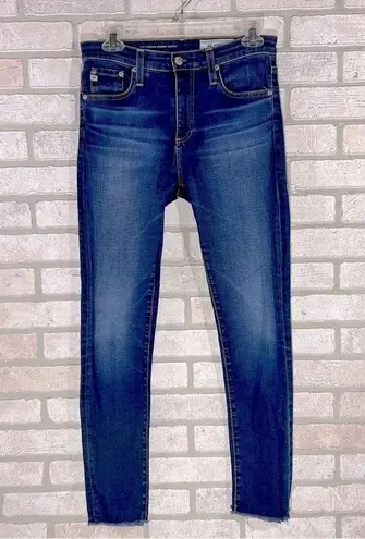 AG Adriano Goldschmied Ag The Farrah High Rise Ankle Skinny Jeans with Raw Hem Size 27