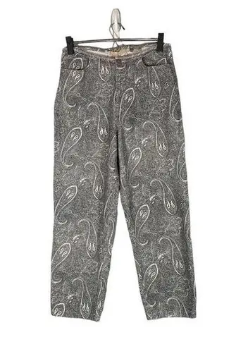 Kate Hill Gray Abstract Paisley Cotton Blend Dress Pants Women Sz 6