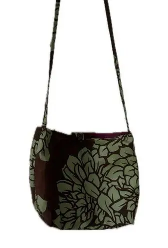 Handmade Handcrafted Sig Zane Material Single Button Closure Crossbody Bag