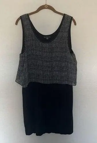 Metaphor Black & White Mini Dress Tank Sleeveless