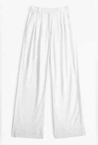 Abercrombie & Fitch  Sloane Tailored Linen-Blend Pant, White, Size M, EUC