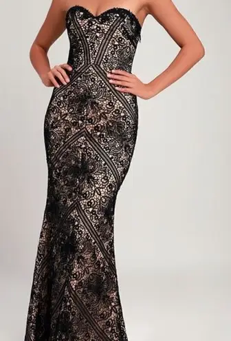 Bariano Australia Lace Overlay Gown